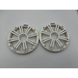 Kicker Speaker Grilles Marine 6.5 White 45KM654 Pair Round Plastic Covers